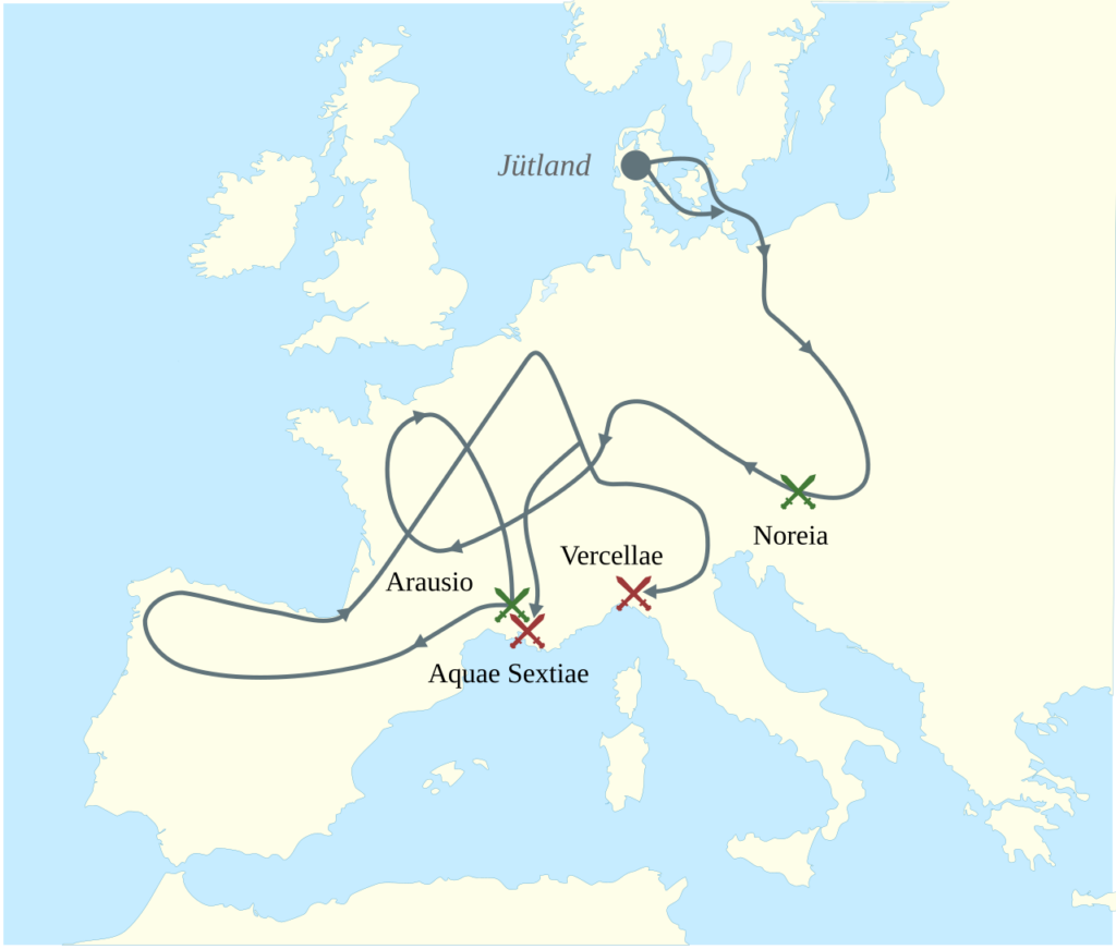 Die Brudervölker der Kimbern, Teutonen und Ambronen